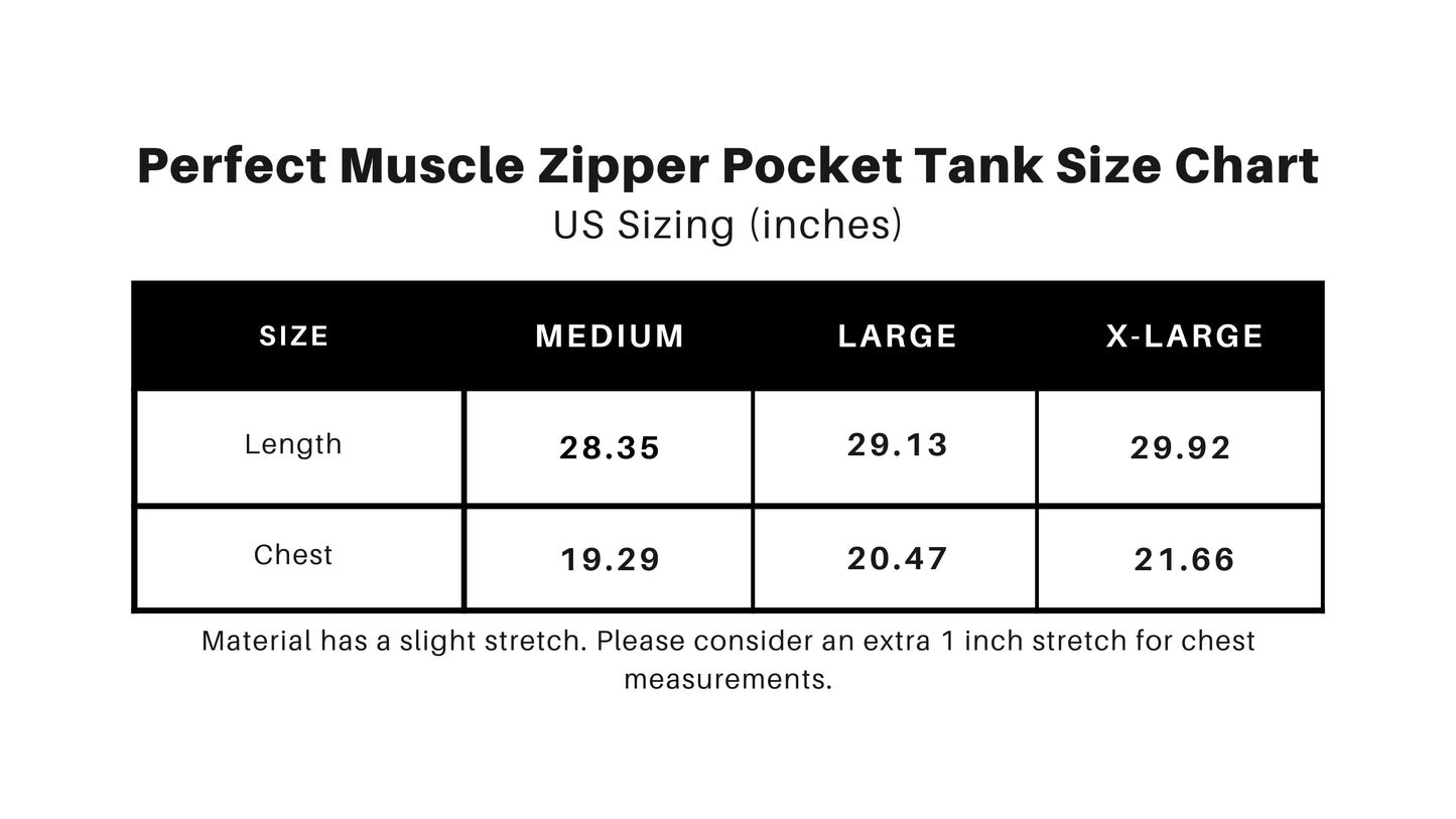 Gray Perfect Muscle Zipper Pocket Tank