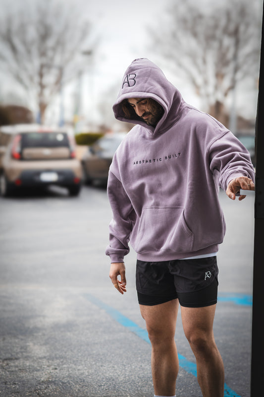 Chalk Purple Eternal Pump Oversized Hoodie