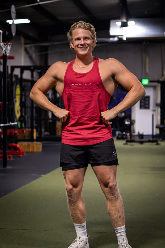 Red Perfect Muscle Tank