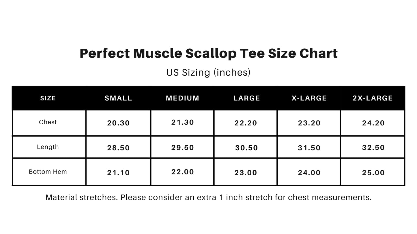 Black Perfect Muscle Scallop Tee