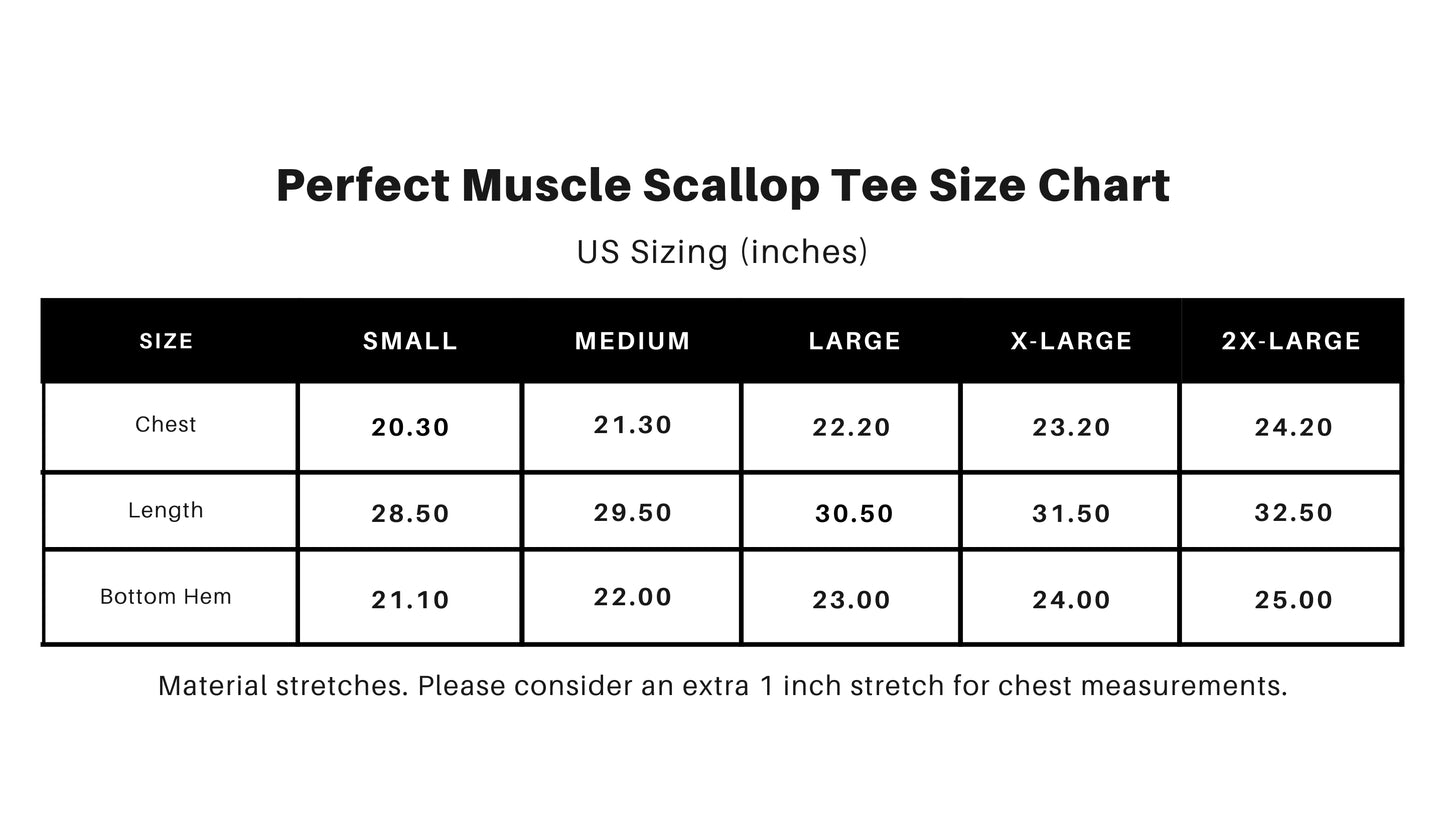 Green Perfect Muscle Scallop Tee