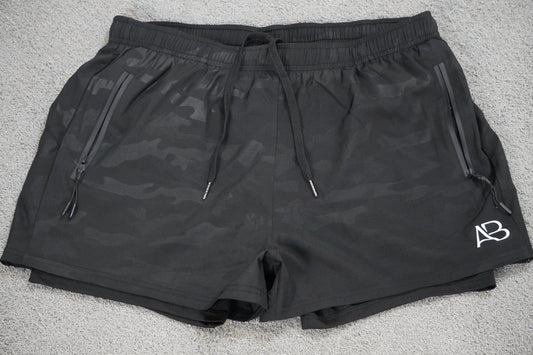 Black Camo Compression Shorts
